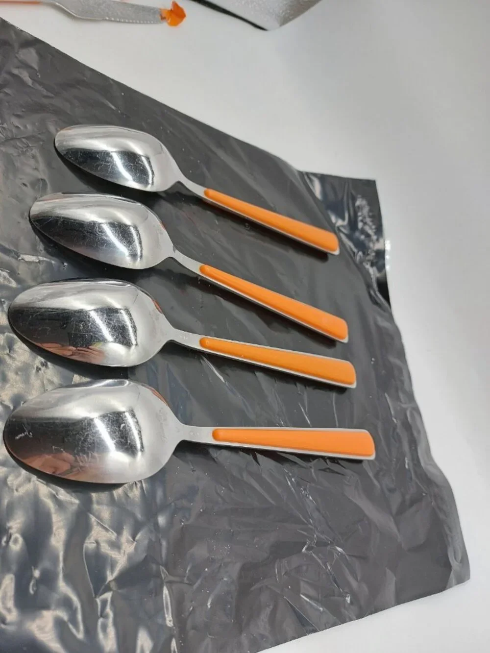 Fiesta Flatware Merengue Place Dinner Spoons 8